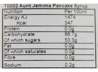 Aunt Jemima Original Calda para Panquecas Syrup