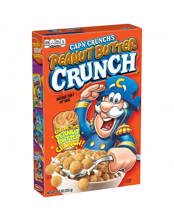 Cap'n Crunch Cereal Matinal Manteiga de Amendoim 355g