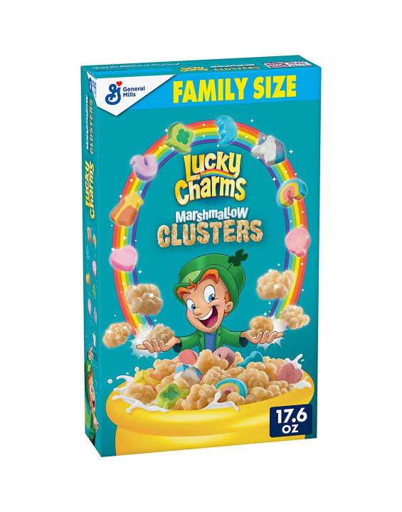 Lucky Charms Cereal Matinal Marshmallow Clusters Family Size 422g