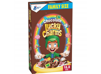 Lucky Charms Cereal Matinal Chocolate Family Size 422g Lucky Charms Cereal Matinal Chocolate Family Size 422g