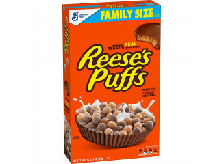 Cereal Reeses Puffs Sabor Manteiga de Amendoim Family Size 558g