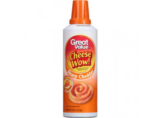 Great Value Queijo Spray Cheese Wow! Sabor Sharp Cheddar