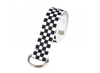 Cinto Xadrez Preto e Branco Checkered