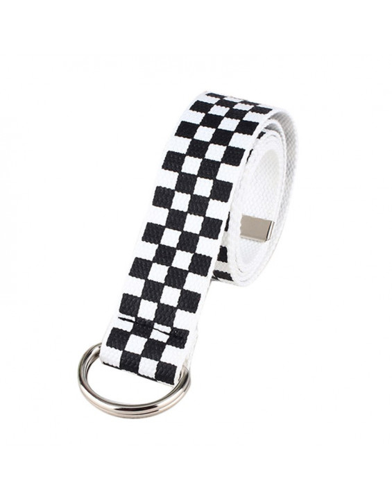 Cinto Xadrez Preto e Branco Checkered