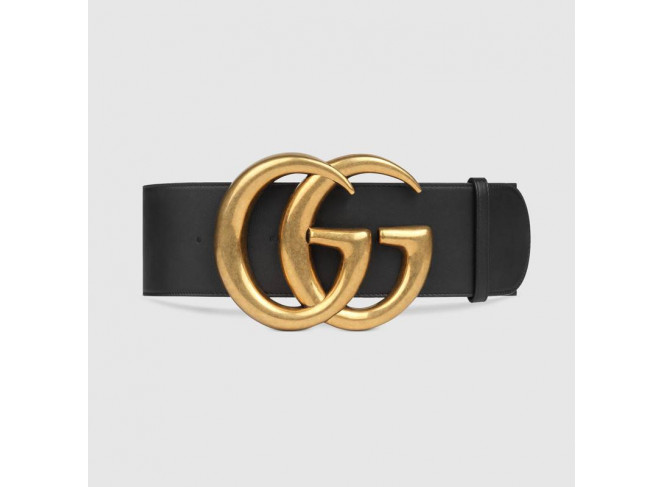 GUCCI Cinto Marmont Fivela Double G Dourado