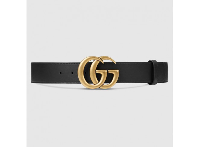 GUCCI Cinto Marmont Fivela Double G Dourado