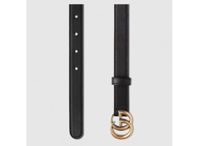 GUCCI Cinto Marmont Fivela Mini Double G Dourado