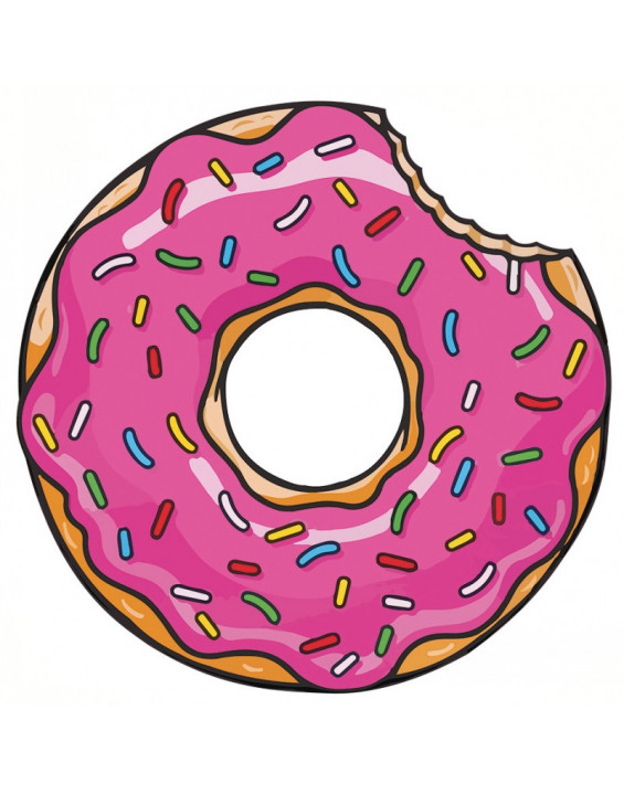 Toalha De Praia Redonda Yoga Donut