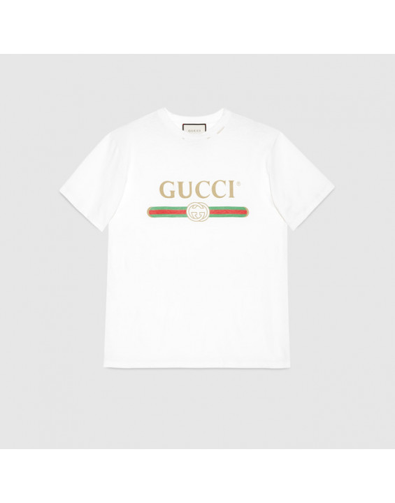 Gucci T-shirt Camiseta Logo Vintage Inspired