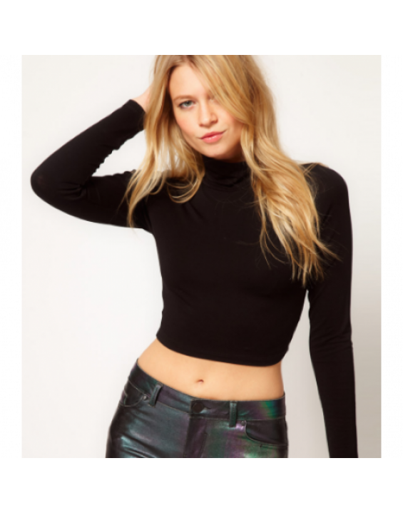 BYDI Blusa de Gola Alta Cropped (Cores) BYDI Blusa de Gola Alta Cropped (Cores)