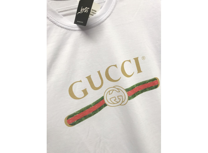 Gucci T-shirt Camiseta Logo Vintage Inspired