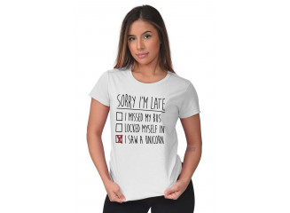 BYDI Camiseta T-shirt Sorry I'm Late