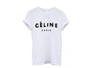 Camiseta T-shirt Céline Paris Branca