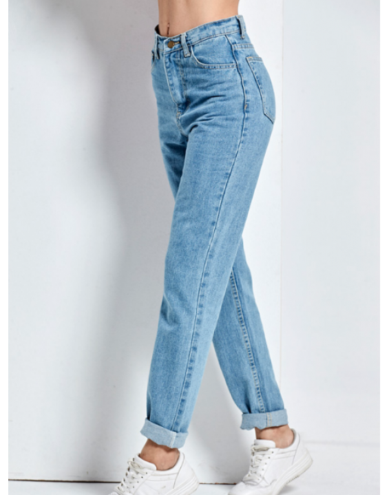 BYDI Calça Mom Jeans Cintura Alta