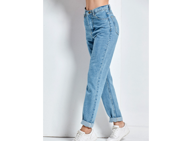 BYDI Calça Mom Jeans Cintura Alta