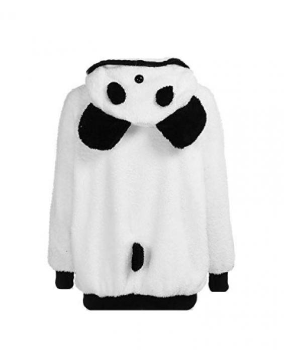Casaco de Moletom com Zíper e Capuz Panda