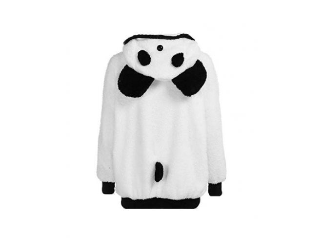 Casaco de Moletom com Zíper e Capuz Panda Casaco de Moletom com Zíper e Capuz Panda