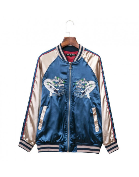 BYDI Jaqueta Bomber Bordada Carpas BYDI Jaqueta Bomber Bordada Carpas