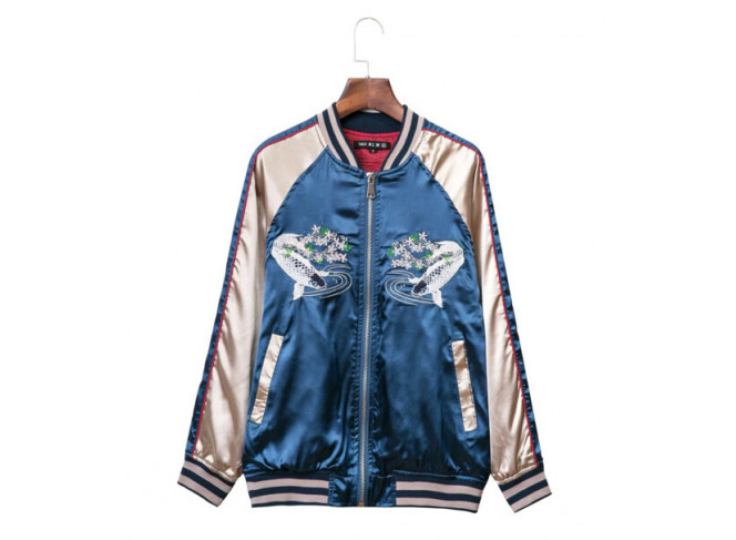 BYDI Jaqueta Bomber Bordada Carpas BYDI Jaqueta Bomber Bordada Carpas