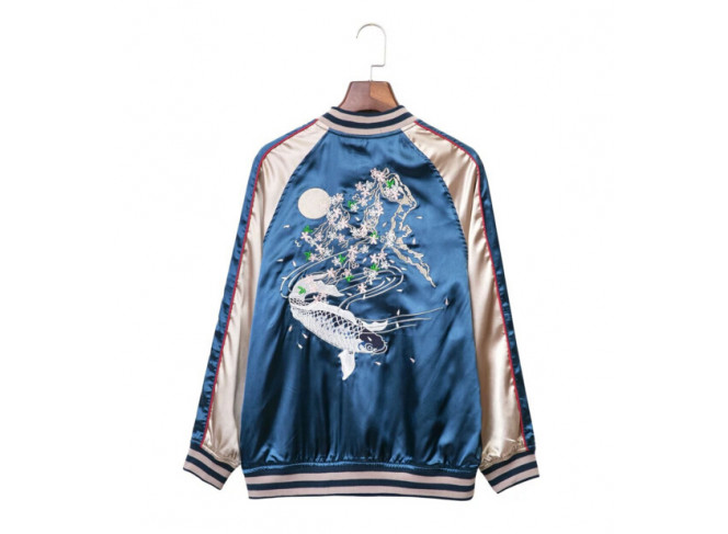 BYDI Jaqueta Bomber Bordada Carpas BYDI Jaqueta Bomber Bordada Carpas