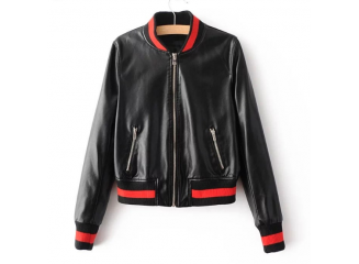 BYDI Jaqueta Bomber de Couro (Cores)