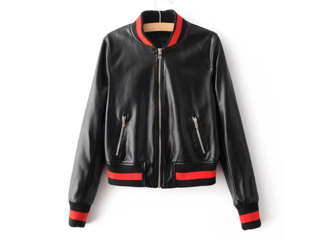 BYDI Jaqueta Bomber de Couro (Cores)