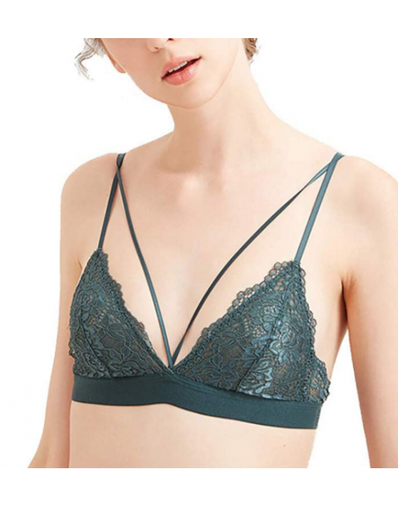 Sutiã Triangulo de Renda Strappy Azul Sutiã Triangulo de Renda Strappy Azul