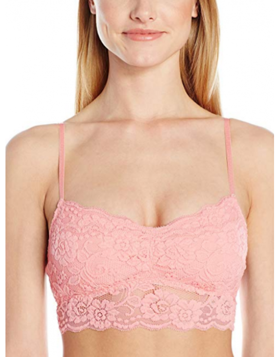 Sutiã Bralette de Renda com Bojo Rosa Sutiã Bralette de Renda com Bojo Rosa