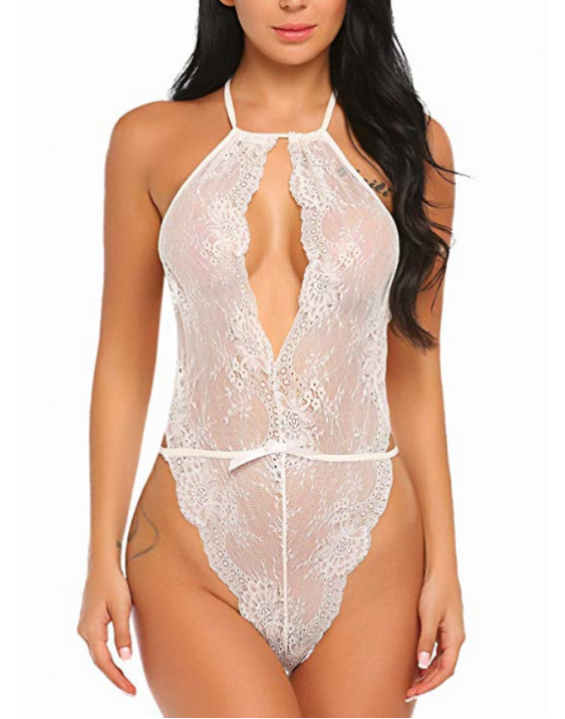 Teddy Lingerie Body de Renda Branco Teddy Lingerie Body de Renda Branco