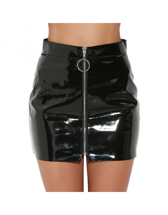Mini Saia de Vinyl com Zíper (Cores)