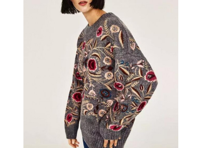 BYDI Sweater Suéter Bordado Floral