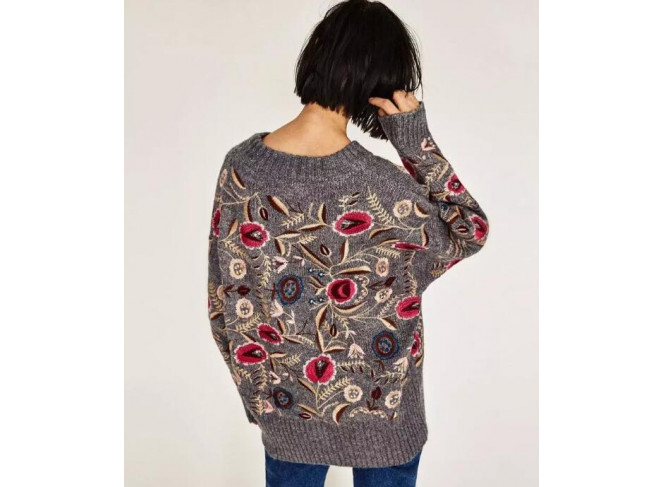 BYDI Sweater Suéter Bordado Floral