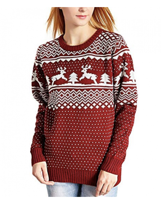 Suéter de Lã Natalino Vinho Suéter de Lã Natalino Vinho