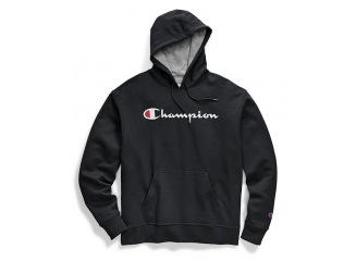 Champion Casaco de Moletom com Capuz Script Logo Preto