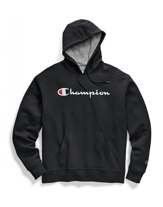Champion Casaco de Moletom com Capuz Script Logo Preto