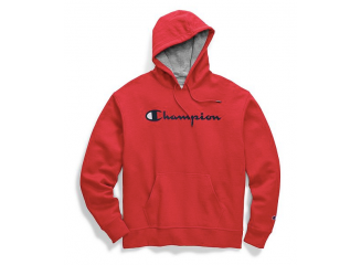 Champion Casaco de Moletom com Capuz Script Logo Vermelho