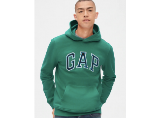 GAP Casaco de Moletom com Capuz Logo Verde GAP Casaco de Moletom com Capuz Logo Verde