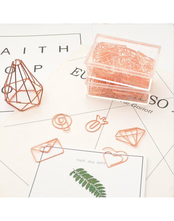 Kit Clips de Papel Rose Gold 