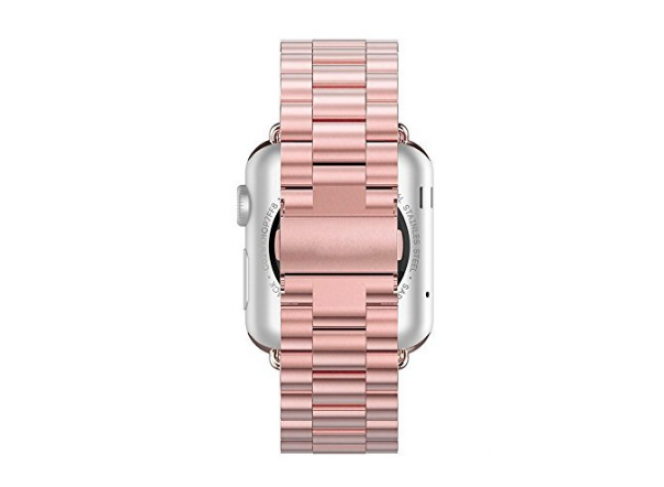 Pulseira de Aço Inox para Apple Watch Clássica Rose Pink