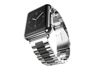 Pulseira de Aço Inox para Apple Watch Clássica Silver Black