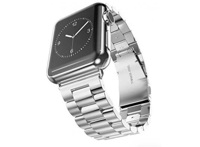 Pulseira de Aço Inox para Apple Watch Clássica Silver