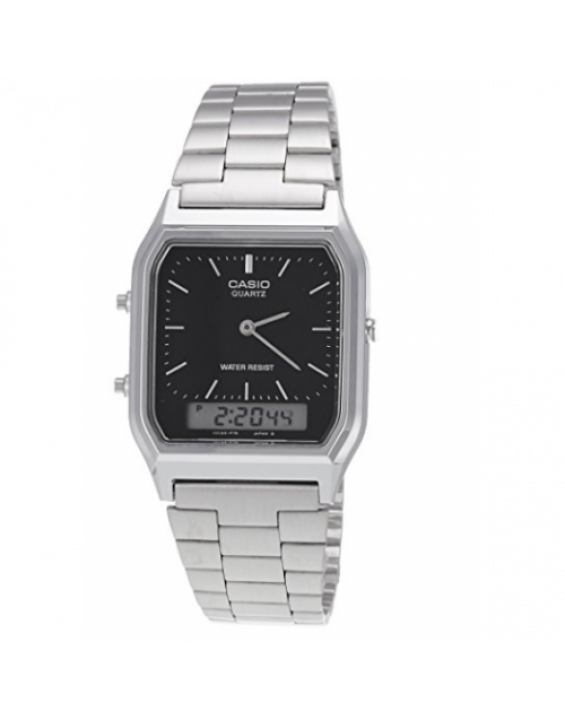 Casio Relógio Vintage Analógico e Digital A178WGA1A Prata e Preto Casio Relógio Vintage Analógico e Digital A178WGA1A Prata e Preto