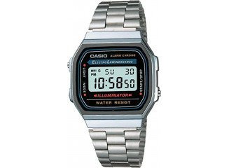 Casio Relógio Digital Vintage A159WGEA-1EF Prata e Preto