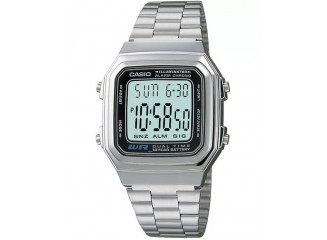 Casio Relógio Digital Vintage A178WA-1A Prata