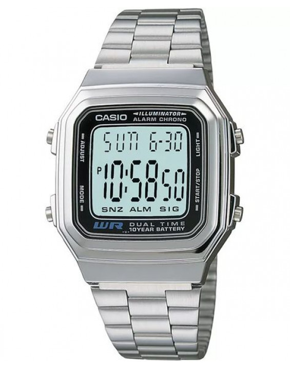 Casio Relógio Digital Vintage A178WA-1A Prata