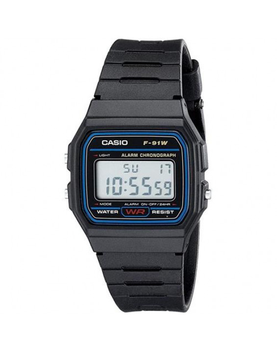 Casio Relógio Digital Vintage F91W Modelo Clássico Preto Casio Relógio Digital Vintage F91W Modelo Clássico Preto