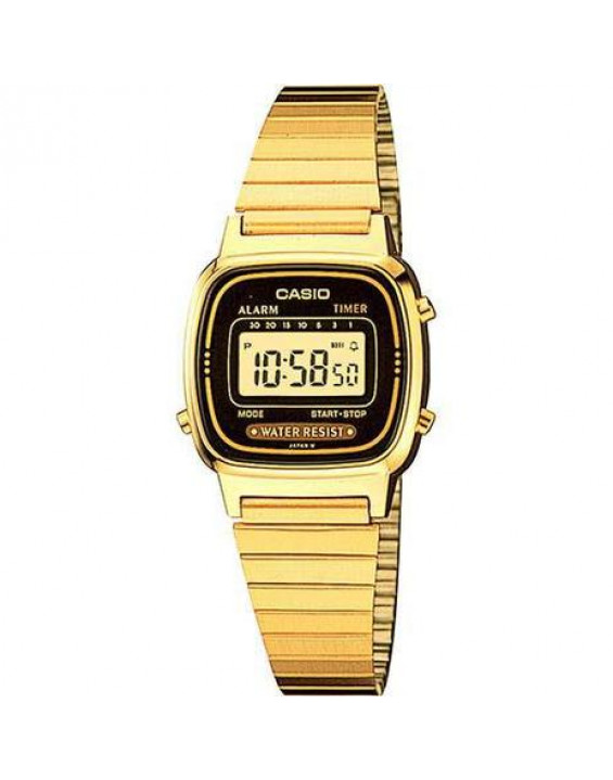 Casio Relógio Digital Vintage LA670WGA-1DF Dourado e Preto