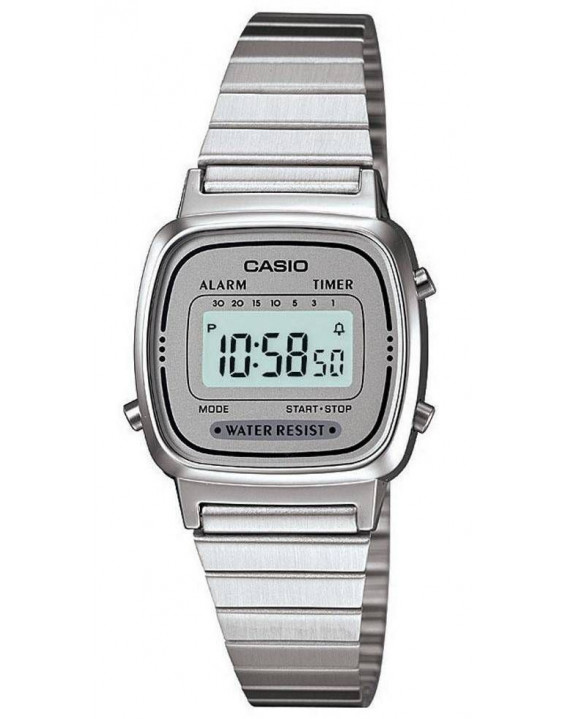 Casio Relógio Digital Vintage LA670WA-7 Prata