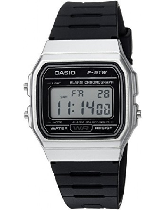 Casio Relógio Digital F91WM-7ACF Preto e Prata Casio Relógio Digital F91WM-7ACF Preto e Prata