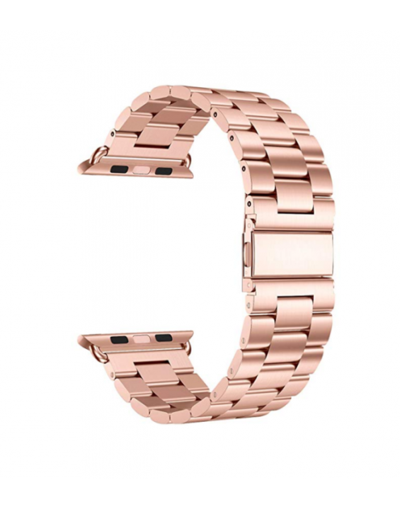 Pulseira de Aço Inox para Apple Watch Clássica Rose Pink